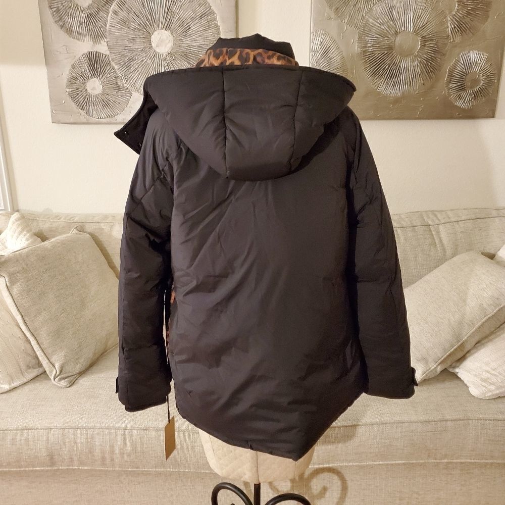 Halogen Animal Contrast Puffer Coat - Picture 9 of 15